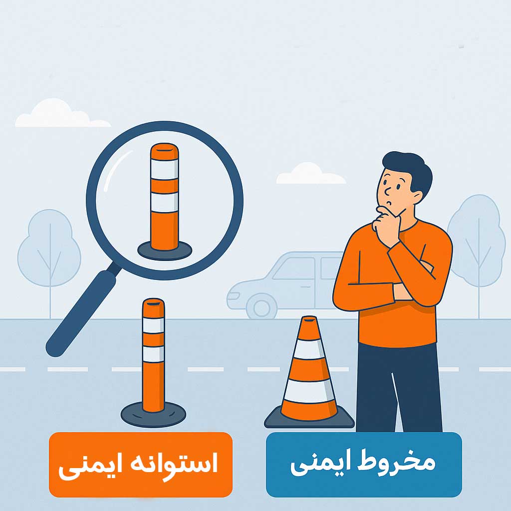 استوانه و مخزوط ایمنی برنا ترافیک